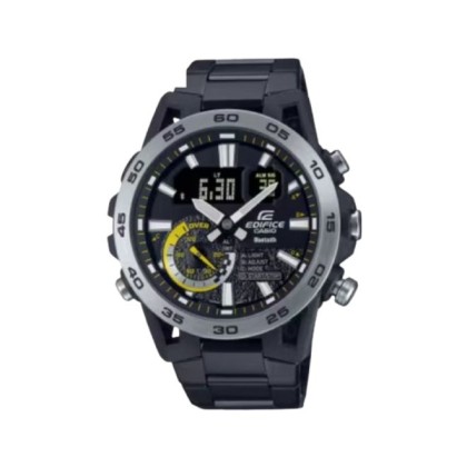 Casio Edifice ECB-40DC-1A Black Stainless Steel Band Men Watch